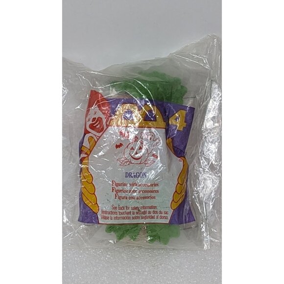Vintage 1996 McDonald's Halloween Happy Meal Toy Green Dragon Figurine #4 - Picture 1 of 2